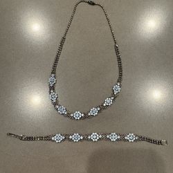 Vintage Art Deco Costume Necklace + Bracelet MUST GO