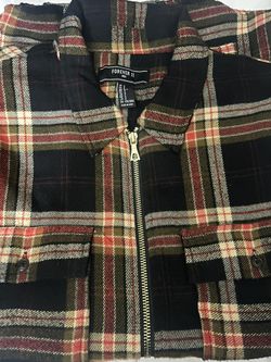 Forever 21 Small Men’s Flannel Zip Up