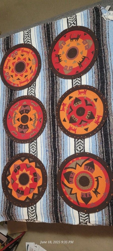 12.75" Love Animals African Zulu Imbenge Telephone Wire Story Basket/Plate