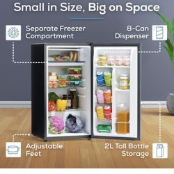 Refrigerator 3.2 CU Ft W freezer Still In Box- Grandma Did Not End Up Needing It- Can’t Return Cost To Much Via Amazon