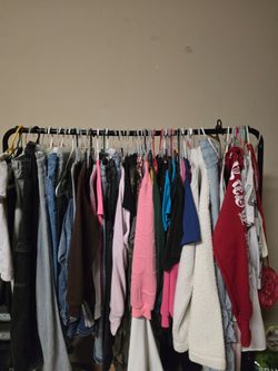 Girls clothes several racks