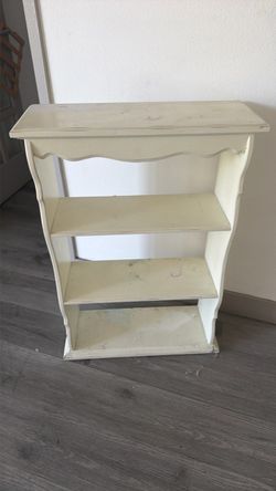 4 shelf wooden cabinet