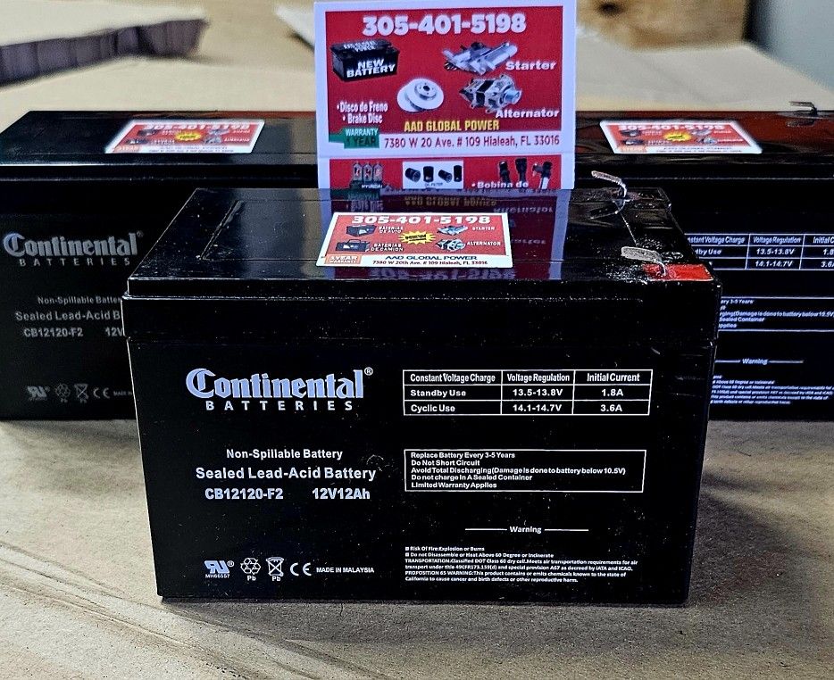 New battery for alarm system: 3-month warranty 