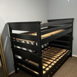 Twin Bunk Bed With Mattresses 