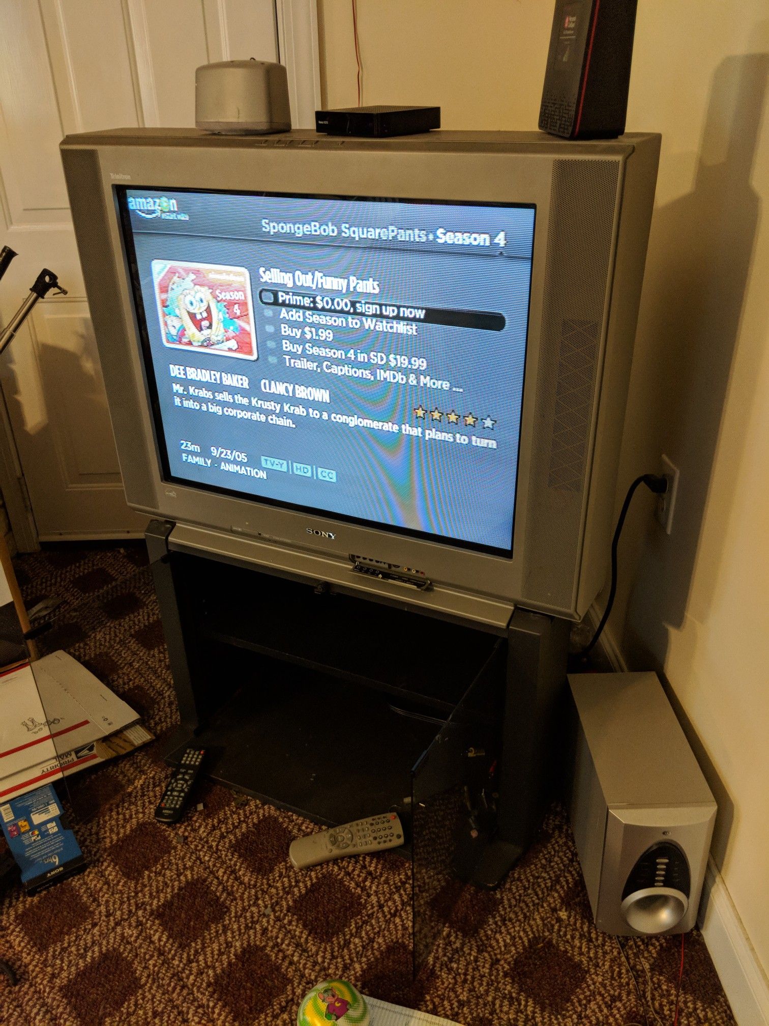 Free SONY Trinitron TV, not lcd or led