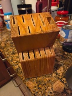 Knife wood block