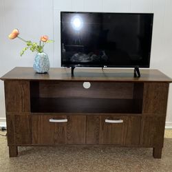 ‼️WOOD MEDIA CONSOLE *LIKE NEW* STORAGE ENTERTAINMENT CTR TV STAND‼️