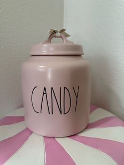 RAE DUNN PINK CANDY CANISTER
