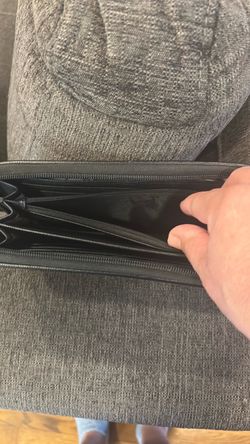 Black Zip-Around Long Wallet