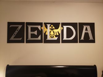 Hand Painted 5 Piece Zelda Canvasses