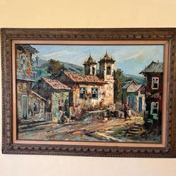 Large Oil Painting 1960's Durval Pereira