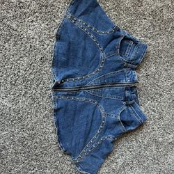 Jean Short Skirt