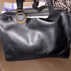 Nine West Black Leather Shoulder Bag Purse