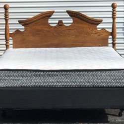 Queen Size Bed with Mattress Set 