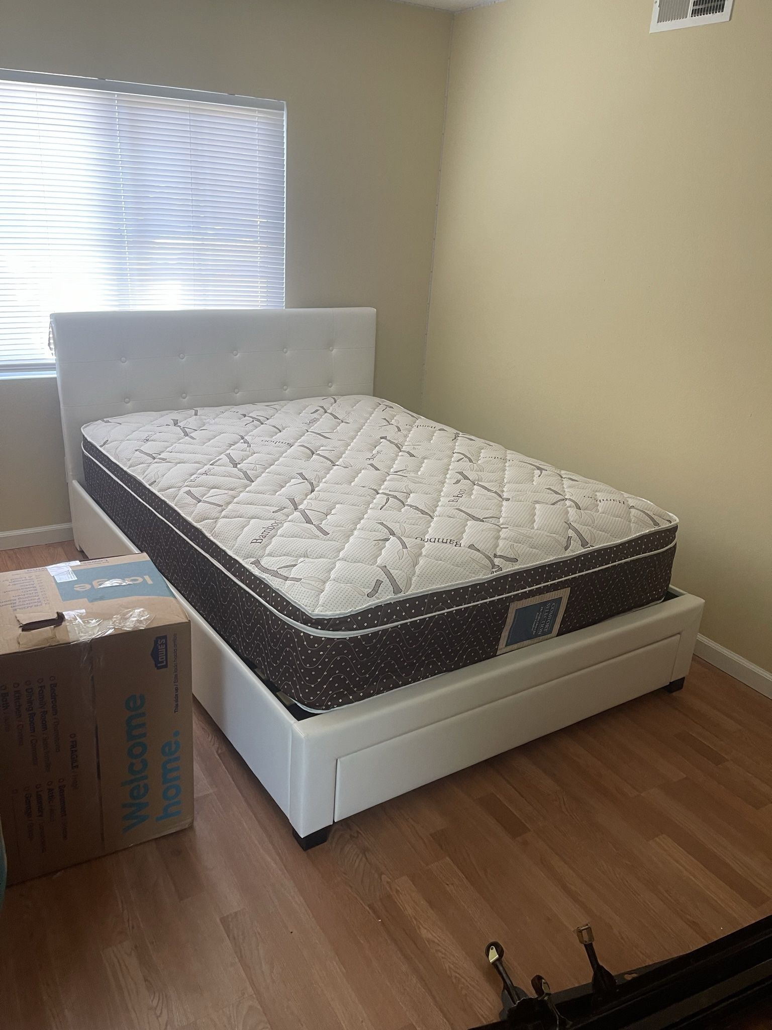 Queen Bed With Pillow Top Mattress Only