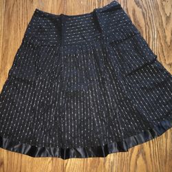 The Limited black and white polka dot skirt 