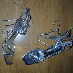 Size 7.5 Silver Heels