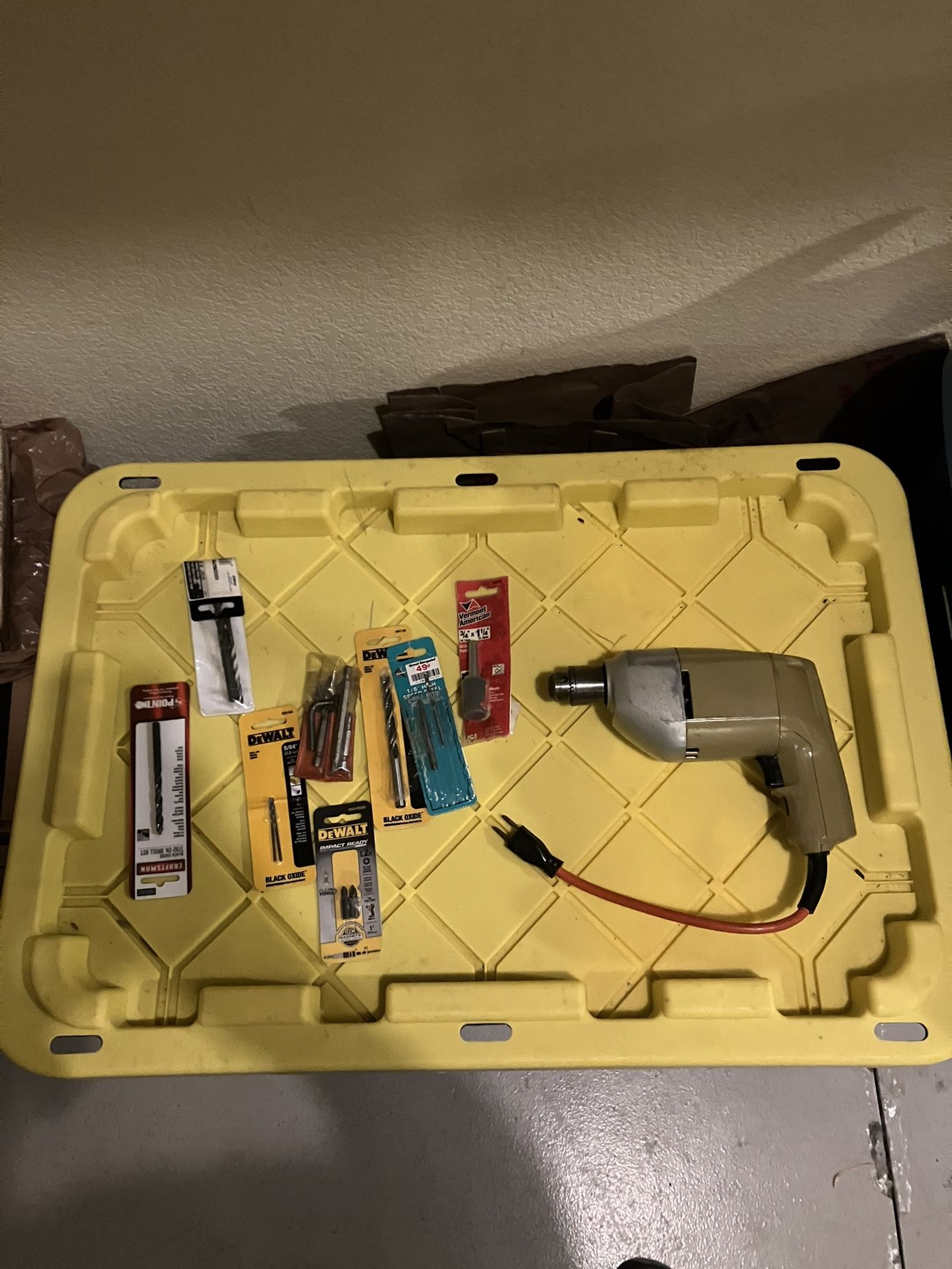 Power Drill + New Drill Bits Bundle
