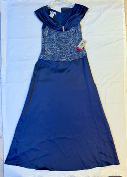 Blue Glitter Polyester Dress Size 8