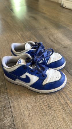 White and blue Nikes