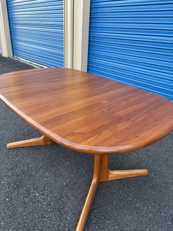 Mid Century Modern Danish Solid Teak Dining Table