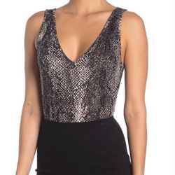 Abound | Tops Snakeprint Sleeveless Bodysuit M