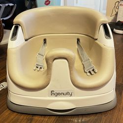 Ingenuity Baby Base 2-in-1 Booster Feeding and Floor Seat with Self-Storing Tray - Cashmere