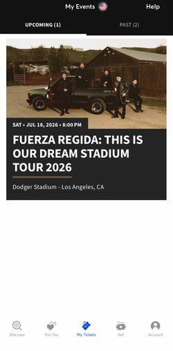 2 tickets fuerza regida