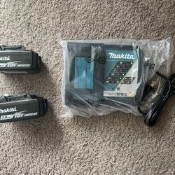 Makita 2x Battery Genuine 18V LXT Lithium-Ion 3.0Ah Battery + 18V LXT Lithium-Ion Rapid Optimum Charger. (Brand New)