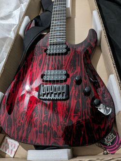 Schecter c1 silver mountain electric guitar