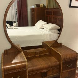 Vintage Art Deco Waterfall Bonnet Dresser