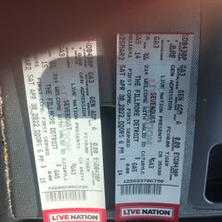 2 Sevendust Concert Tickets 