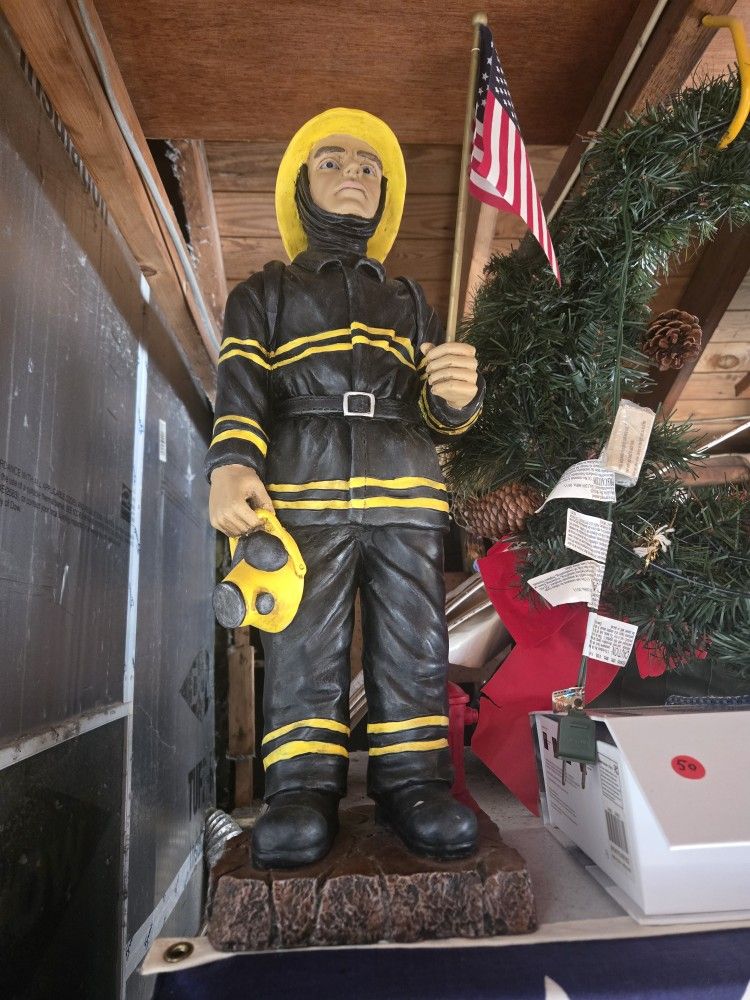 Vintage Fireman's Statue