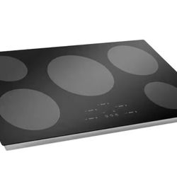 36 in. 5-Burner Element Top Control Induction Cooktop with Touch Controls in Black Glass