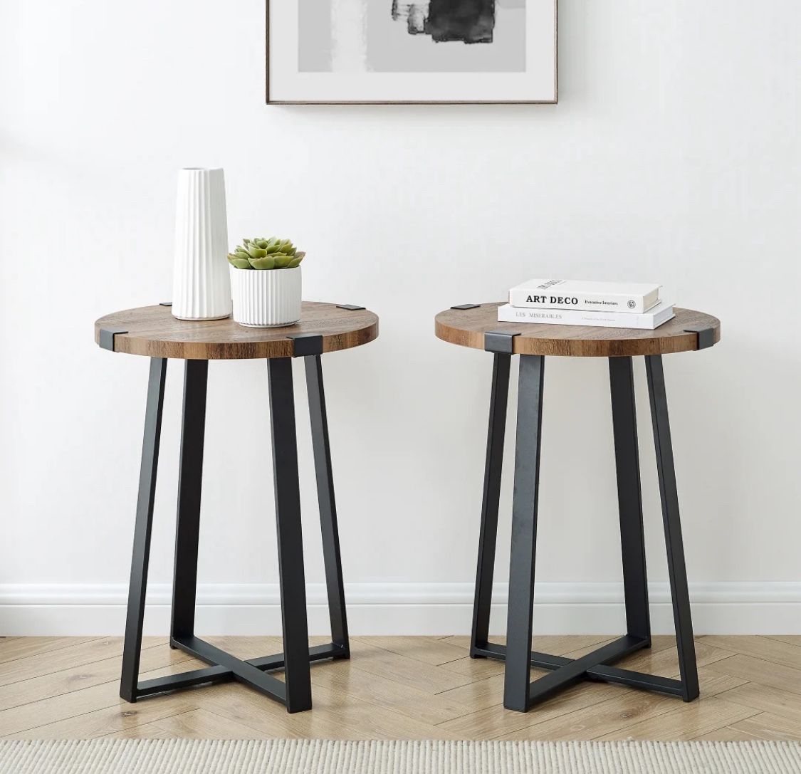 New Set of Side Tables for Living Room or Bedroom - Rustic Oak