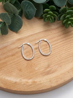 Diamond-Cut Silver 925 Hoop Earrings