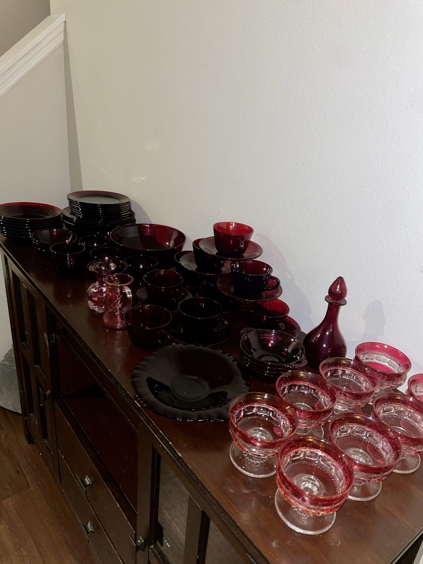 Ruby Red Vintage Depression Glassware