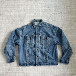 Vintage 1990s Artwear Collection Men’s Blue Denim Button Up Jean Jacket