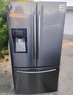 Samsung 3 Door Black Fridge
