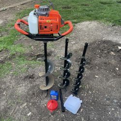 Post Hole Digger, 71CC With 3 Drill Bits