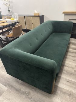 Commercial grade GREEN velvet Sofa
