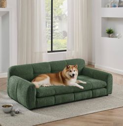New in Box Dog Couch Elevated Bed 51" Sofa for Dogs Backrest & Armrest Durable Pet Sofa w/ Soft Foam Cushion