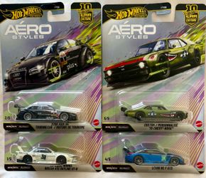 Hot Wheels Aero Styles Car Culture, Skyline, Nova, Lexus, Audi, 4 cars