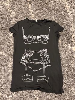Black Night Gown with Lingerie Design