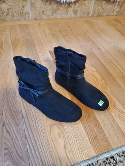 Girls Suede Black Boots New With Tag Kids Size 3