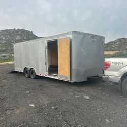 ENCLOSED TRAILERS, 22’ X 8’, TITLE AND HAND 