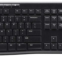 Logitech K270 Wireless Keyboard and M185 Wireless Mouse Combo — Keyboard and Mouse Included, Long Battery Life (Black with Mouse)

