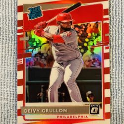 Deivy Grullon Philadelphia Phillies 2020 Panini Donruss Optic Choice Rated Rookie Freedom Prizm /45 SSP!