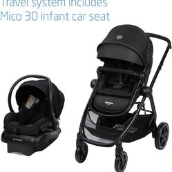 Maxi-Cosi Zelia² 5-in-1 Modular Travel System, Midnight Black