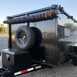 New 8x4x12 Hydraulic Utility Dump  Trailer Loaded With Accessories 